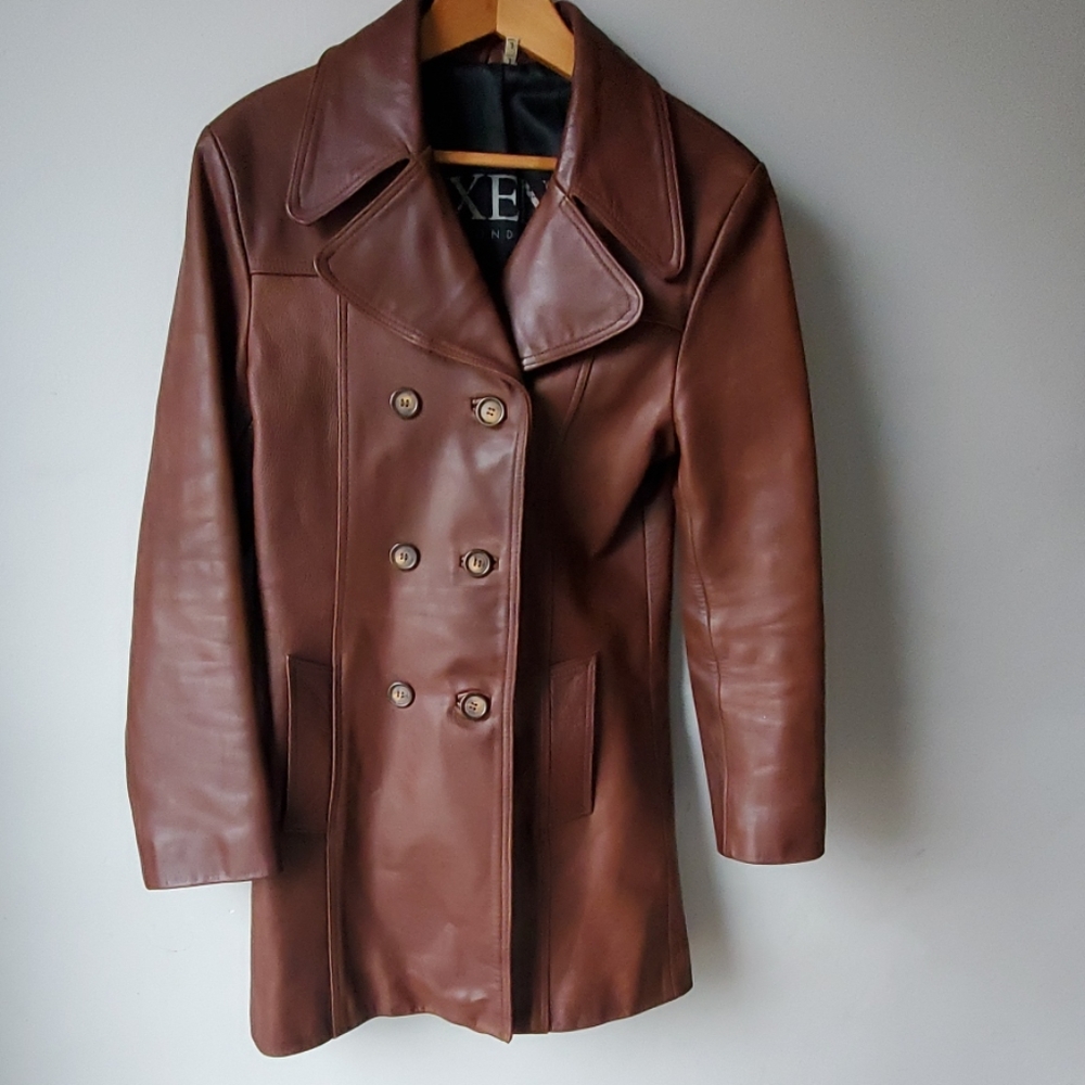 XEN Women's Leather Blazer Jacket
